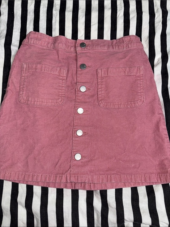 Other - Girls' Button-Front Pink A-Line Skirt